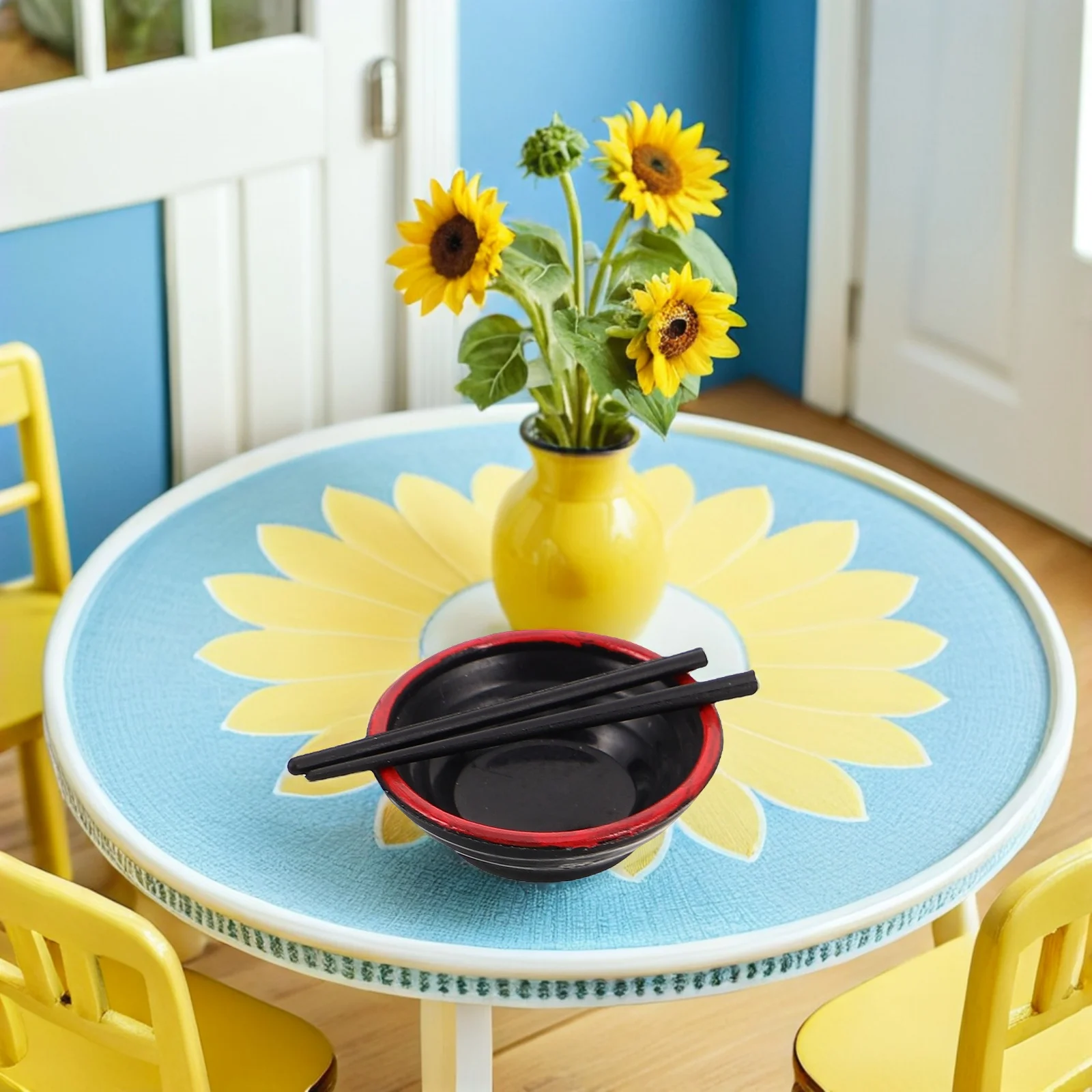 20Sets Poppenhuis Keuken Accessoires Mini Ramen Kommen Eetstokjes Realistische Japanse Stijl Kleine Voedsel Kommen Speelset