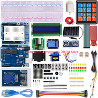 RFID Upgrade Kit 4X4 Kit Development Board with Membrane Button Kit For R3 Kit Breadboard/stepper motor/servo/1602 LCD/SG90