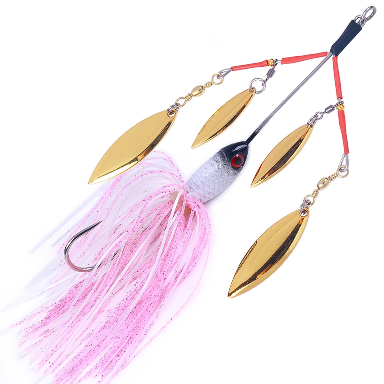 

5pcs Rotating Spinner Fishing Lures set Reusable Metal Tackle Portable Fishing Accessories Suitable for Saltwater Freshwater