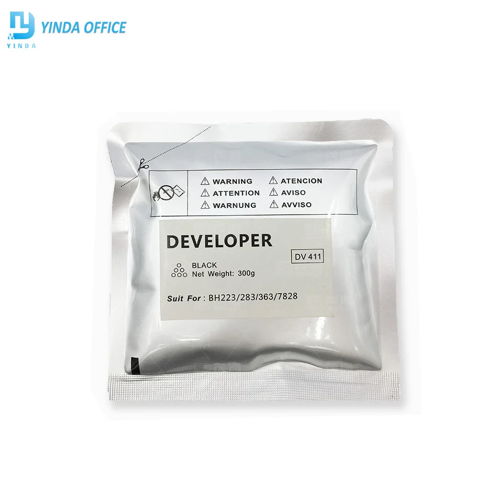 1pc New compatible Dv411 Developer 300g for Konica Minolta bizhub 223 283 363 423 7828 A202500 Black Developer