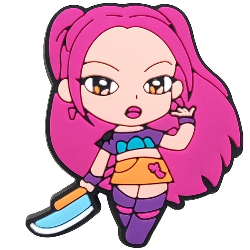 MINISO  KPop Demon Hunters Shoe Charms For Clogs DIY Bracelet Wristband Sandal Shoes Accessories Kids Women Party Favor Gifts ﻿