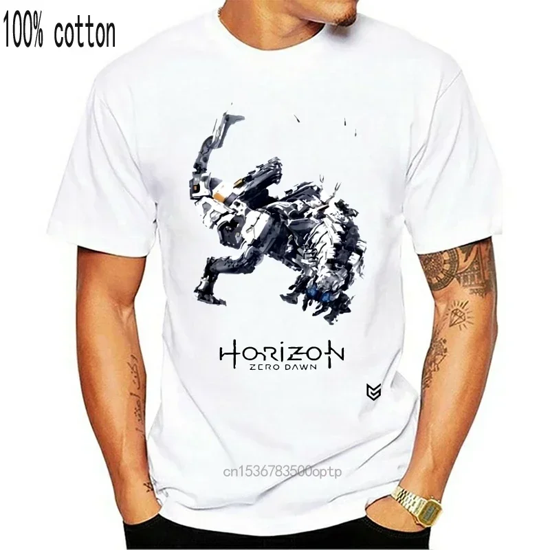 

Mens Casual Fashion T-shirt Round Neck Cool Mans T-shirt Fashion T Shirts For Men Game Horizon Zero Dawn T Shirts Print