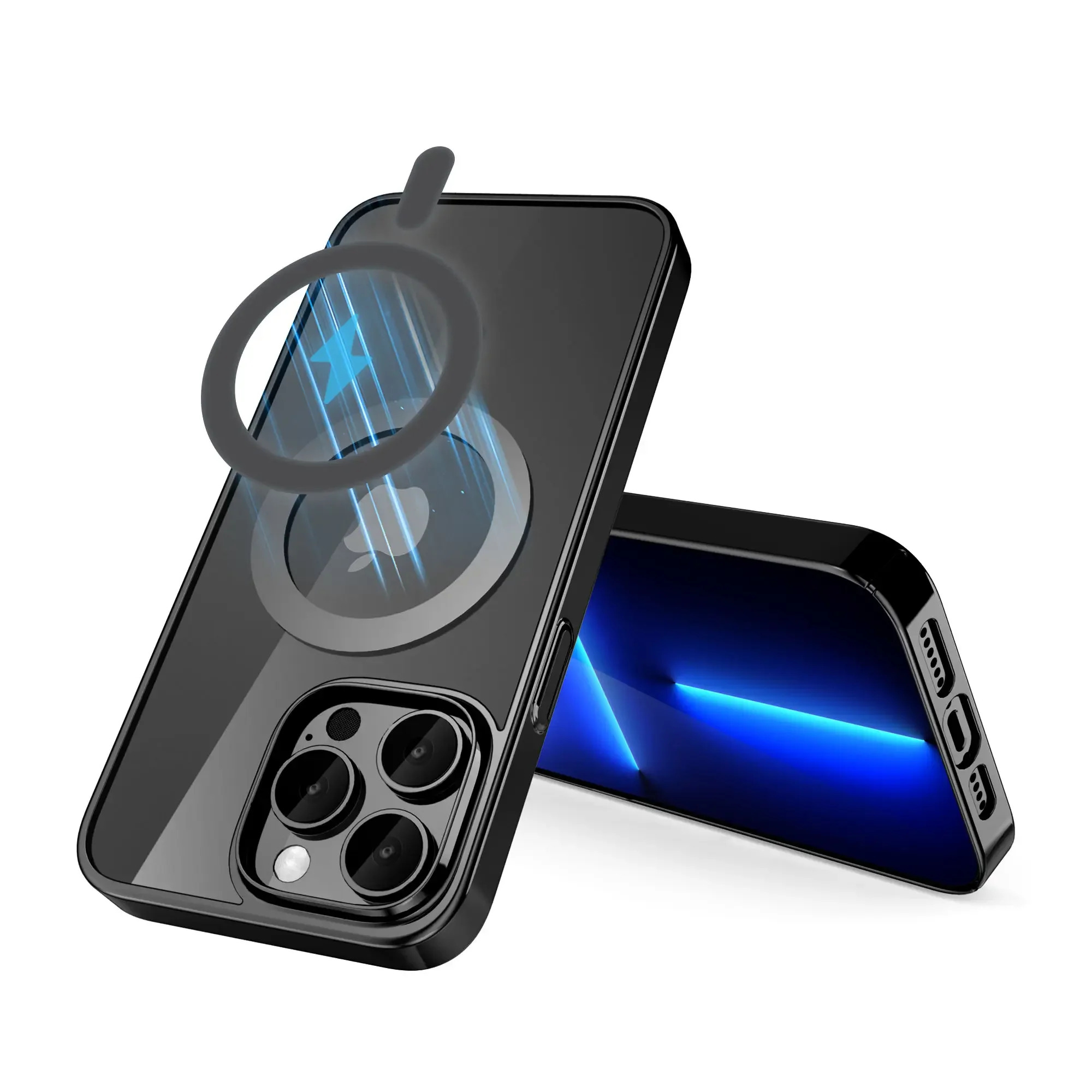 حافظة شفافة كريستال مغناطيسية لهاتف آيفون ، متوافقة مع MagSafe ، غطاء نحيف واقي ، طلاء كروم ، 15 حافظة لهاتف آيفون 15 برو ماكس و 15 Plus #6