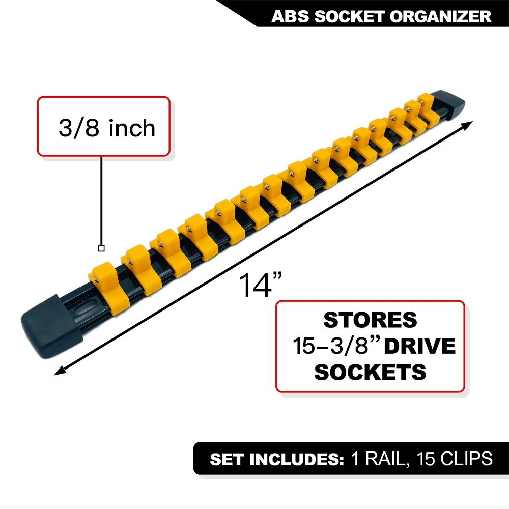 1/4 "3/8" 1/2 "Wrench Houders Rechte Plastic Universele Socket Organizer Rail Beugel Reparatie gereedschap Socket muursleutel Thuis Gereedschap