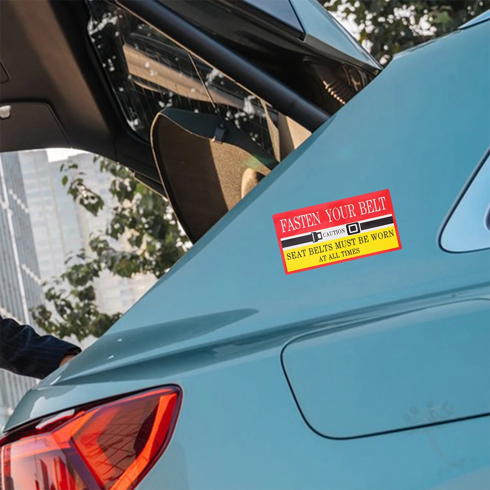 

72 Sheets Safety Belt Stickers Copper Reminder Signs for Car Clear Visibility Vehicle Decals Warning Labels