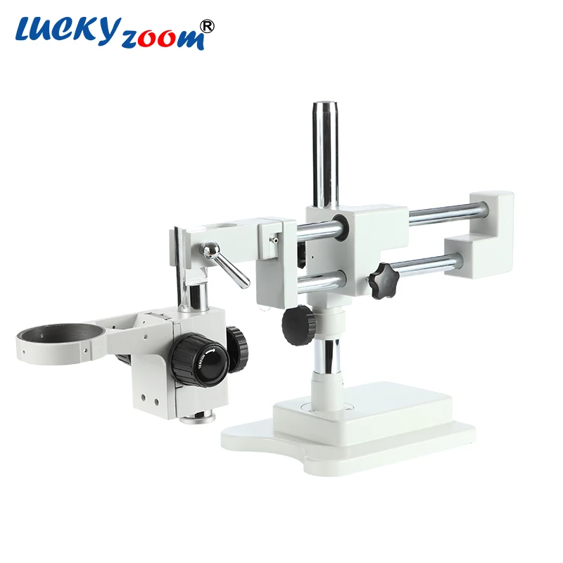 Luckyzoom Đa Năng Đôi Bùng Nổ Trinocular Stereo Zoom Kính Hiển Vi Đứng STL2 Focuse Cánh Tay A1 Giá Đỡ Microscopio Phụ Kiện
