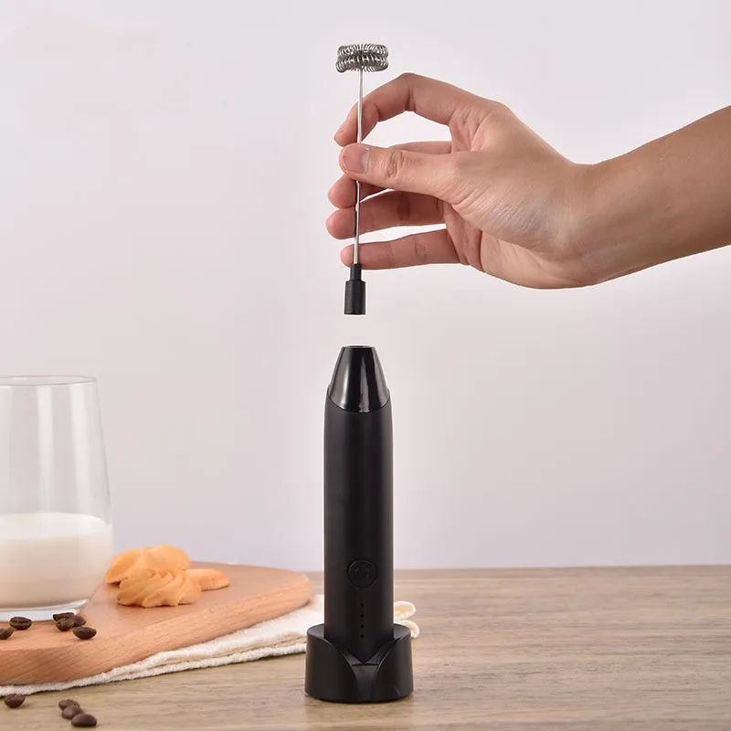 3 في 1 المحمولة USB قابلة للشحن مزبد حليب يعمل بالكهرباء صانع فقاعات يده رغوة عالية السرعة خلاط مشروبات القهوة Frothing العصا