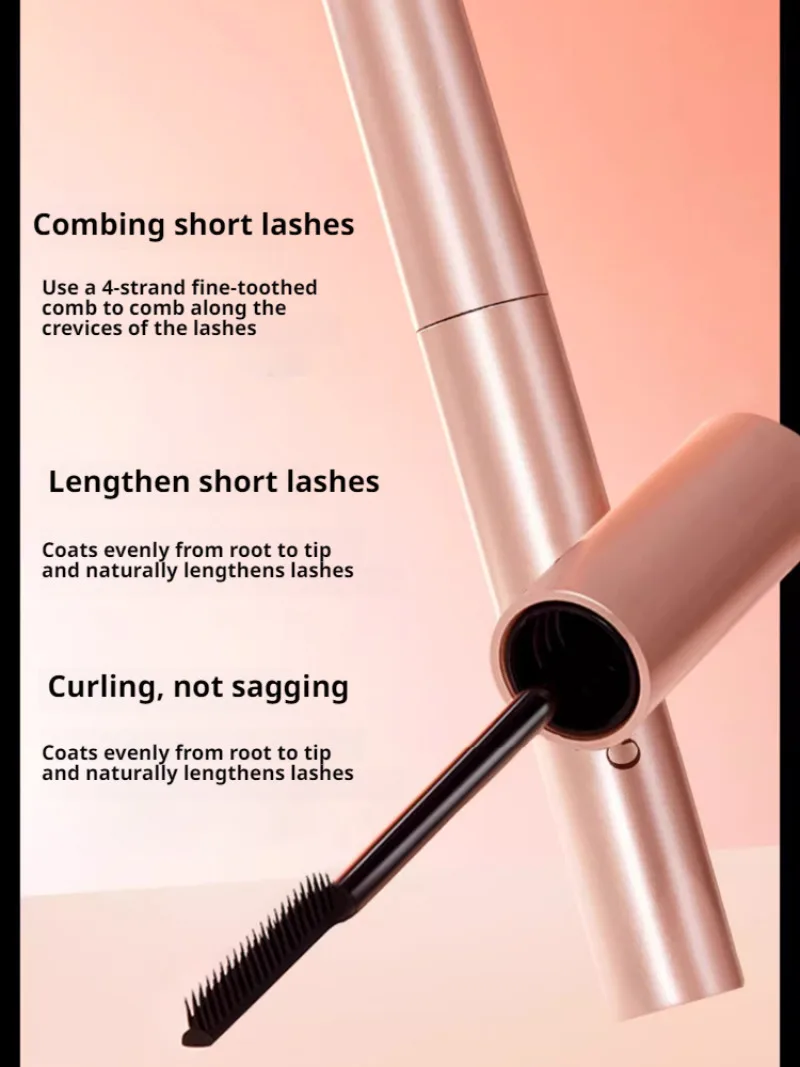 Curling mascara waterproof nonsmudged natural longlasting curling combthin thick eyelash base