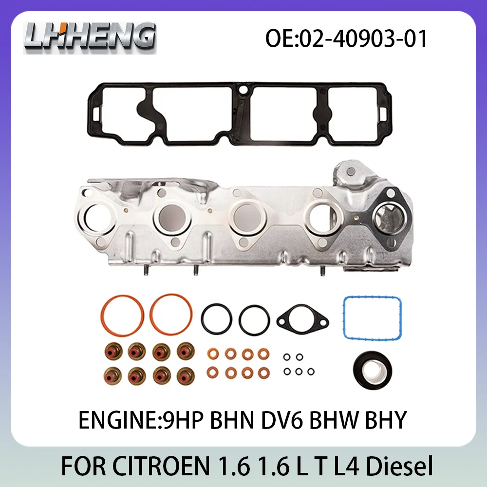 

Engine Full Overhaul Gasket Kit Rebuild Set For CITROEN BERLINGO C3 C4 DS3 DS4 DS5 02-40903-01 1.6 1.6 L T L4 Diesel DV6 07-20