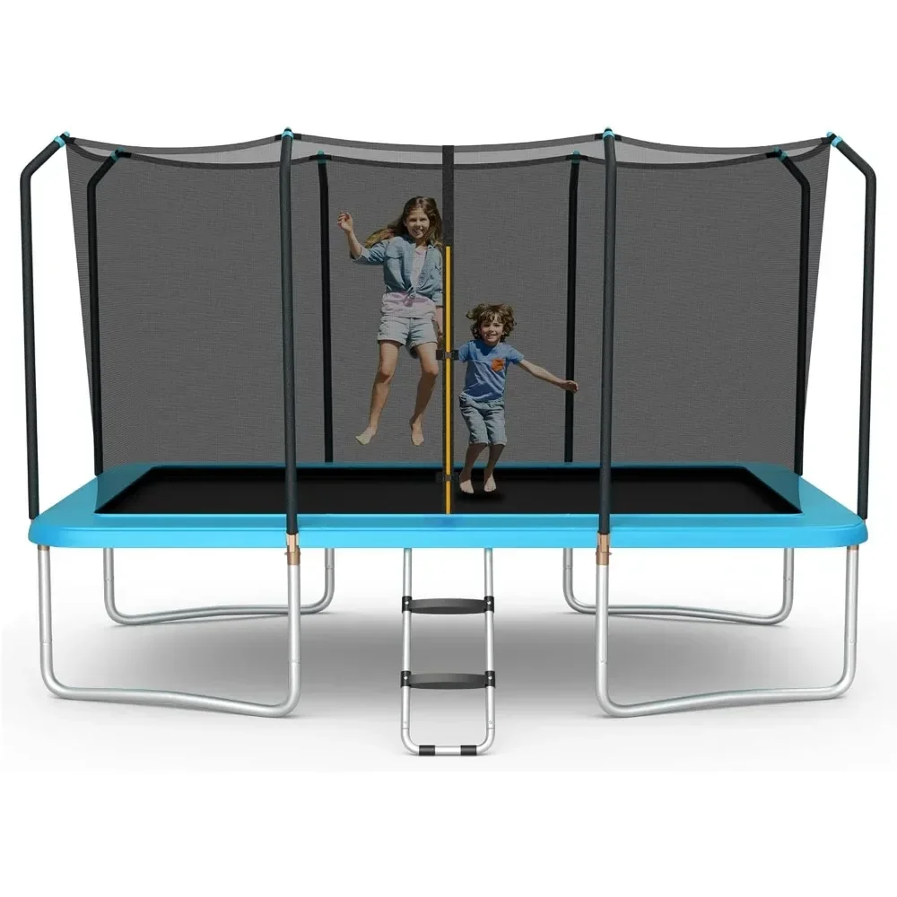 

Trampoline, with Enclosure, Ladder, Double-Side Galvanized Steel Frame,Outdoor Recreational Trampolines for Kids, Adults