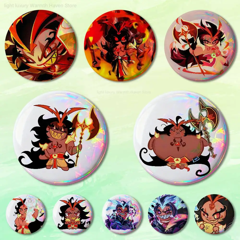 

R-Run Kingdom Burning Spice C-Cookie 58mm 44mm HD Print Brooch Badges Pretty Derby Round Display Brooches Lapel Pins