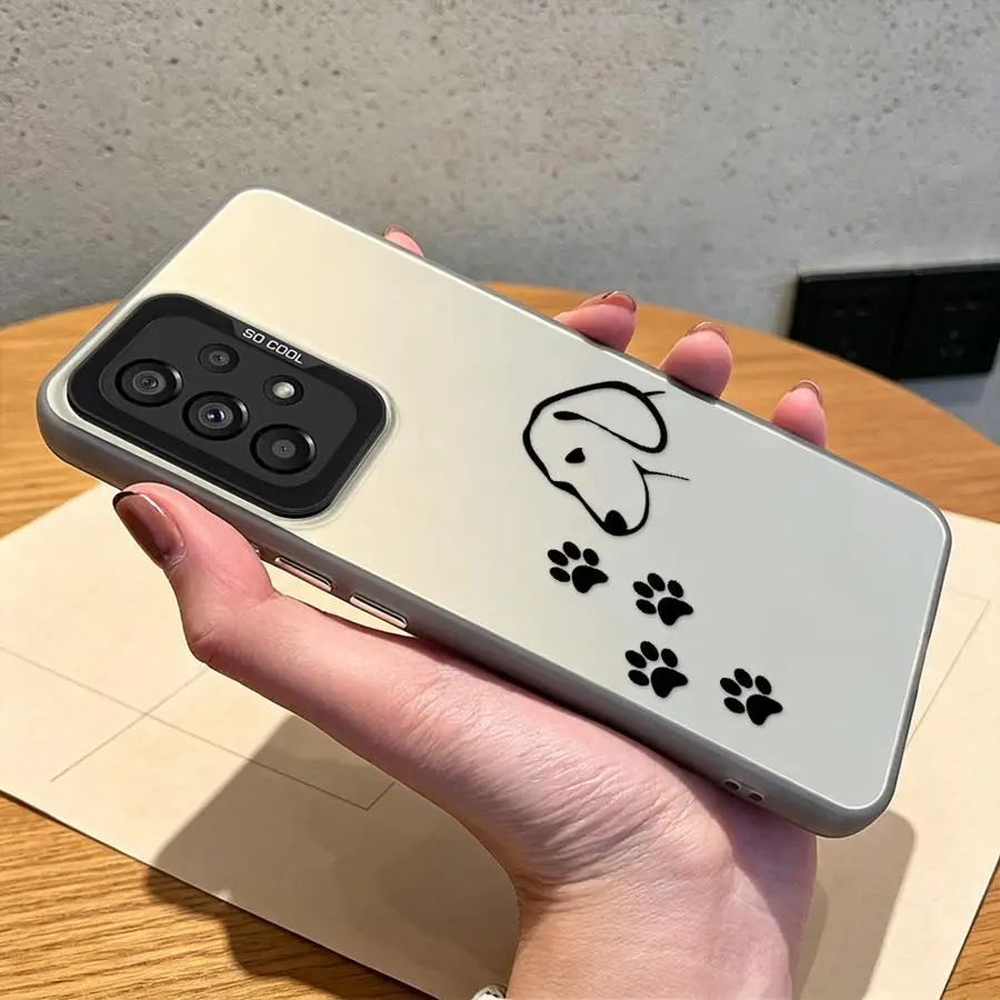 Phone Cover Case for Samsung Galaxy A12 A72 A34 A37 A17 A54 A31 A07 A51 A04 A15 A16 A26 A50 A57 A25 A71 A14 A56 A23 Simple Dog