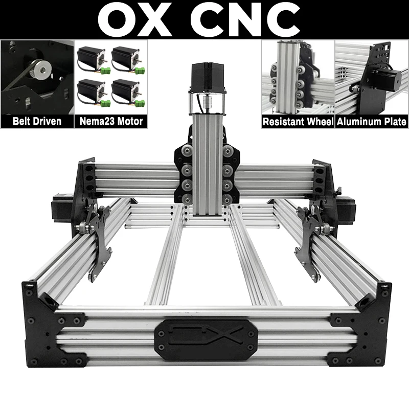 20%OFF BulkMan3D OX CNC Machine 4Axis Woodworking Precise Engraver Belt Driven CNC Router for Milling Metal Wood Acrylic Plastic