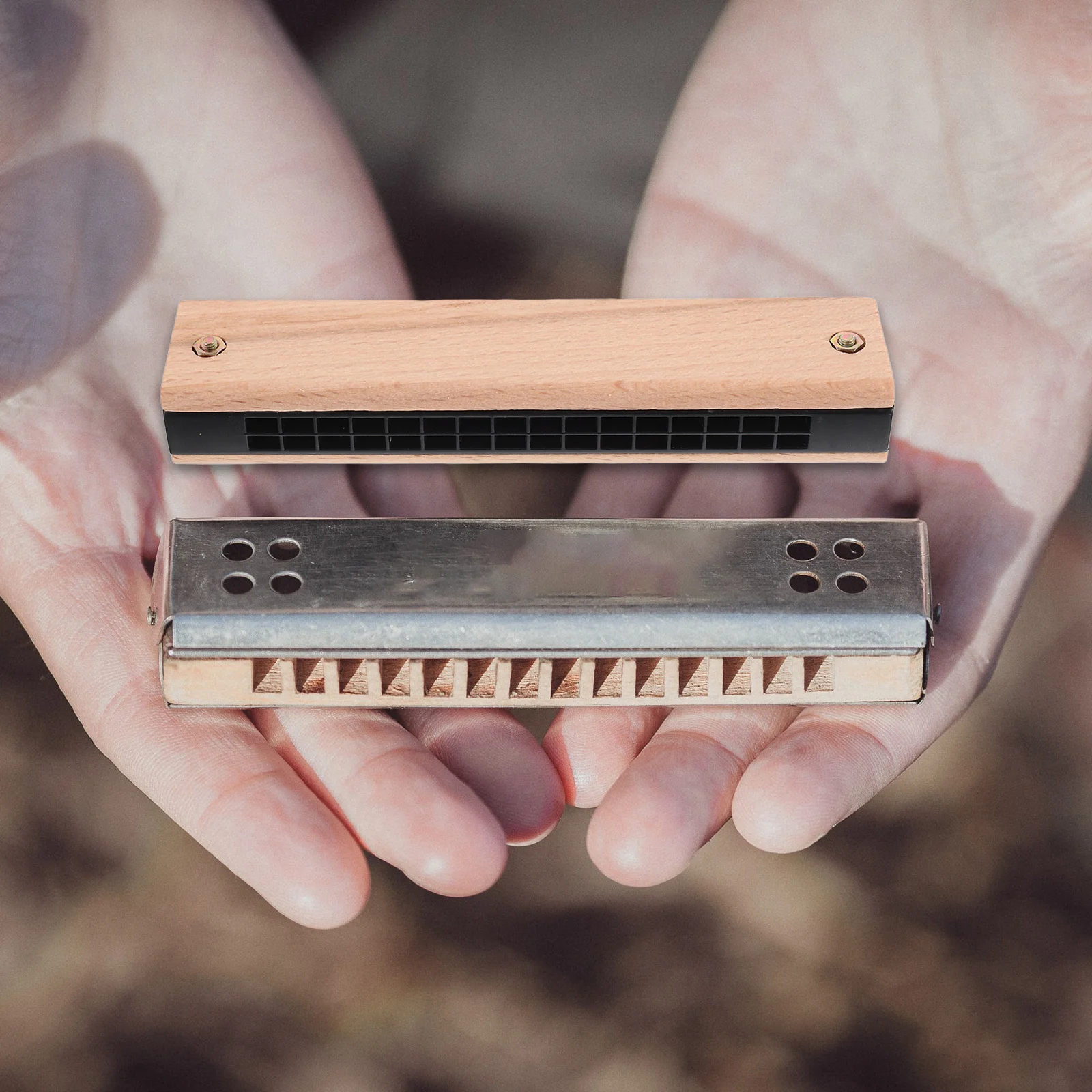 

3Pcs Beech Wood Harmonica 16hole Double Row Musical Instruments Skinfriendly Creative Exploration Instruments