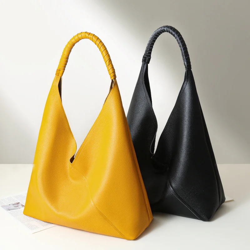 

New Genuine Cowhide Handbag Large Capacity High-end Tote Bag Commuter Fashion luxury high quality Shoulder Single Women's Bag