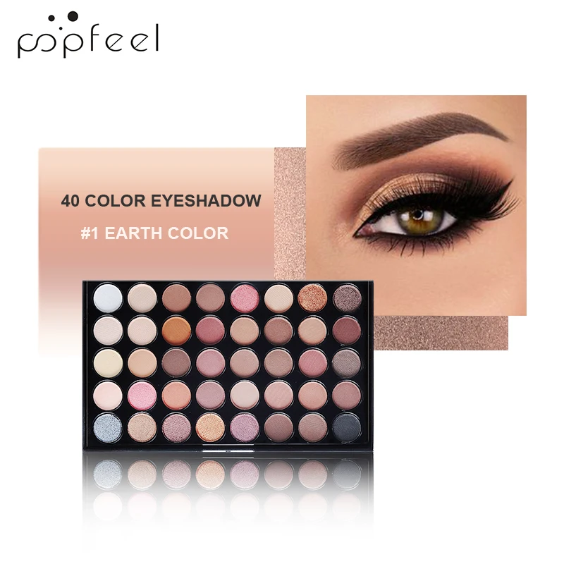 High Pigmented, Alcohol-Free 40-Color Matte Eyeshadow Palette with Vibrant Shades, Ideal for Smoky and Earth-Toned Looks