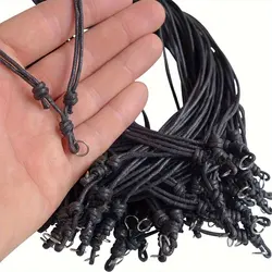 5/10 Pcs adjustable black rope Hemp Cord string knot chain Necklace with Connectors For Necklace Jewelry