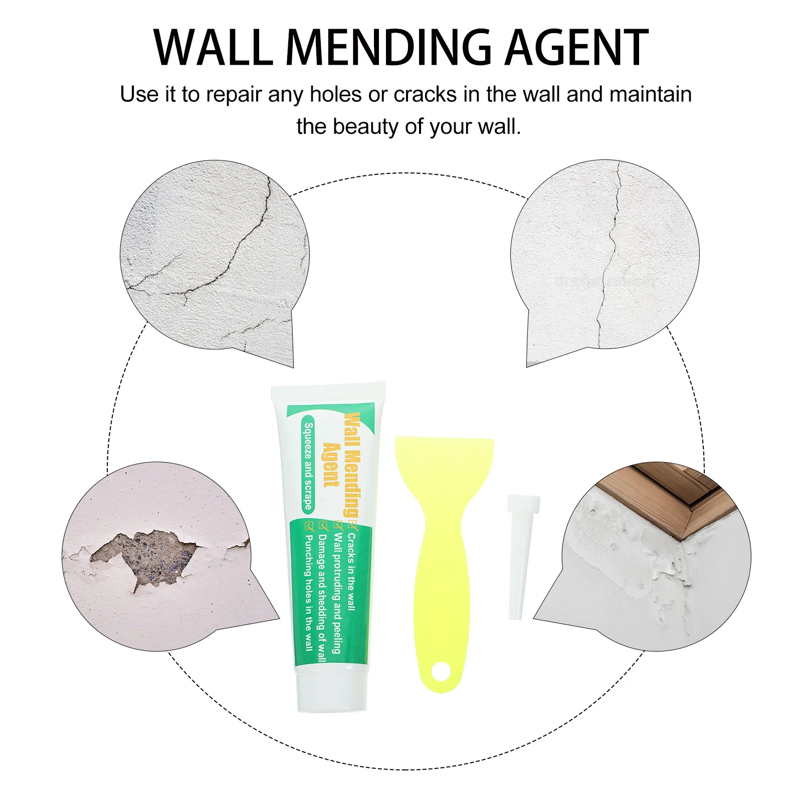 Wall Repair Agent Kit Mending Tool Ointment Drywall Cream Graffiti Suite Hole Paste