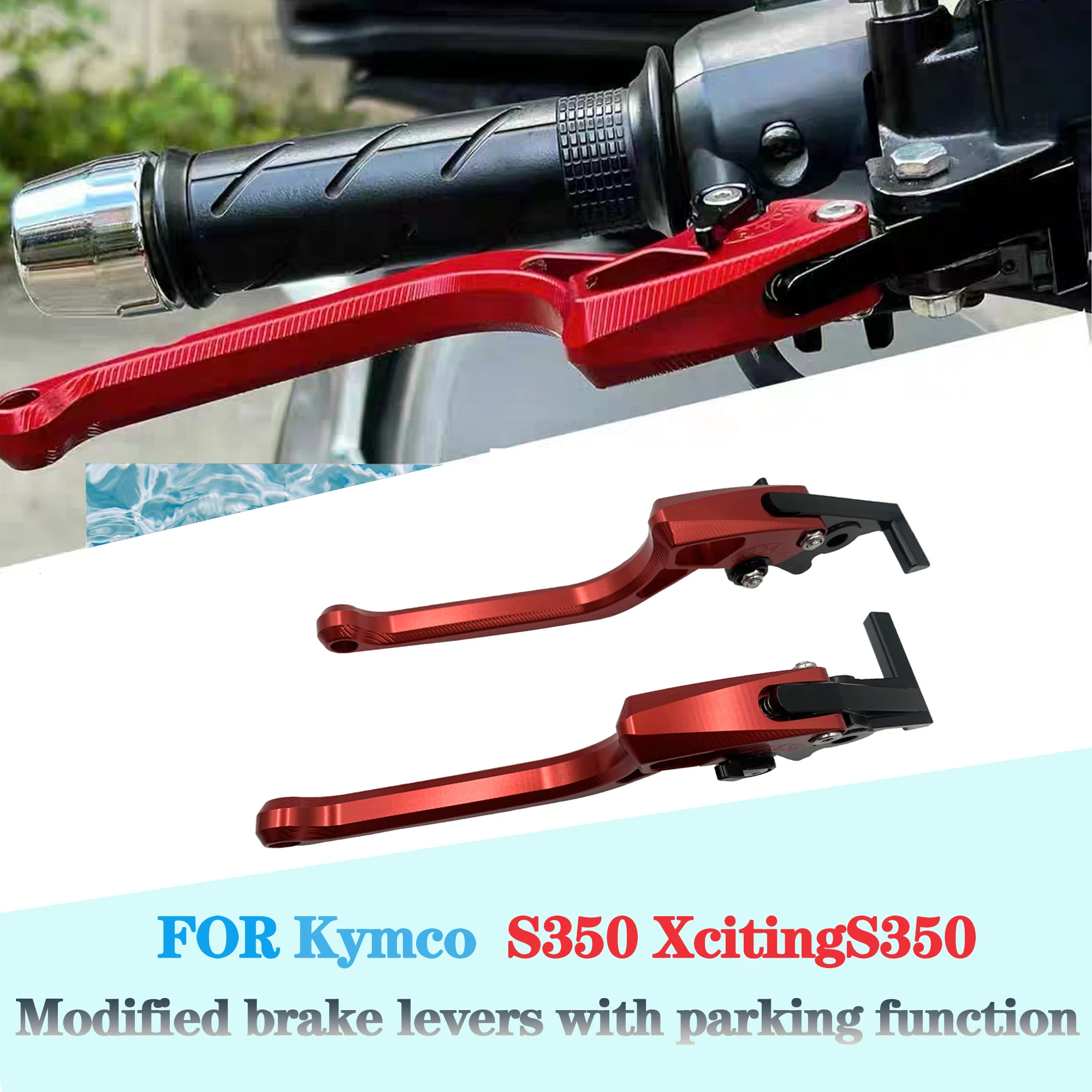 Motor Handle Levers Accessories for Kymco S350 XcitingS350 Modified Brake Horn with Parking Function Handlebar Lever