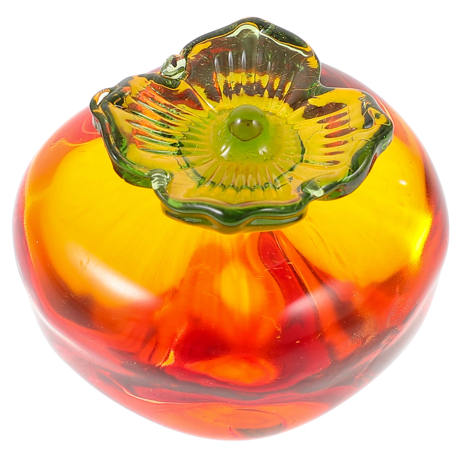 

Desktop Ornaments Fruit Decor Persimmon Figurine Home Decoration Tabletop Glass Craft