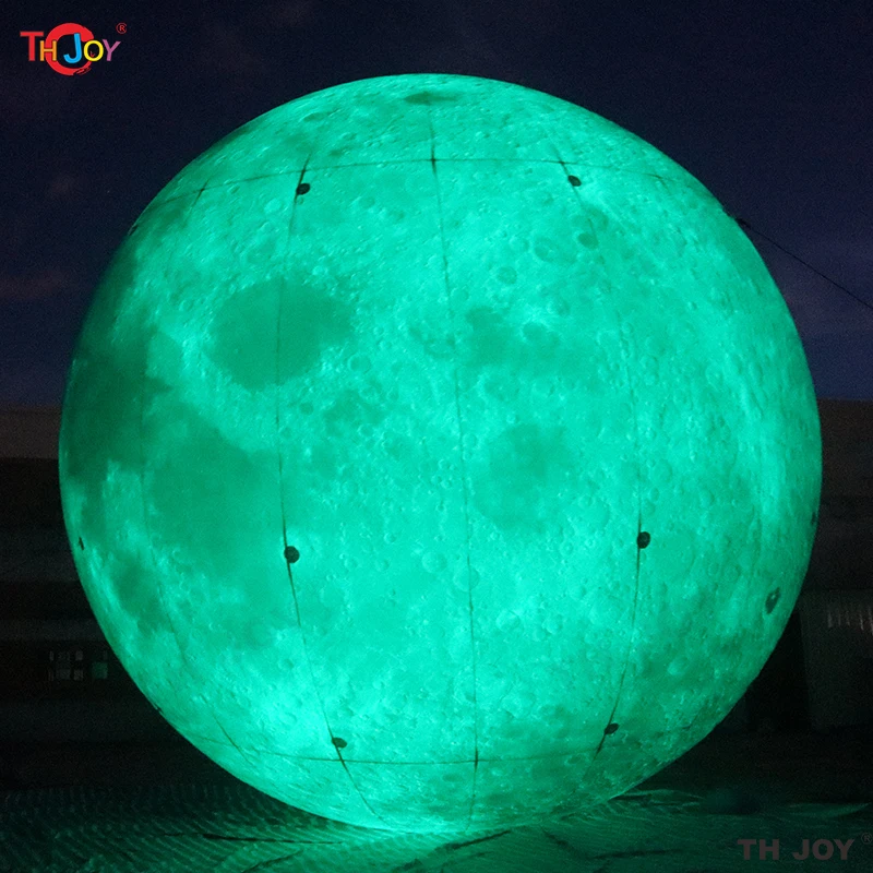 Exquisita bola de luna inflable gigante Oxford de 8m con luces Led para eventos, fiestas, espectáculos, decoración de escenario, publicidad