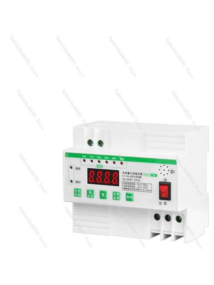 

Leakage Switch Intelligent Automatic Reclose Lightning Protection Self-Recovery over-Voltage Single-Phase 220v63a Circuit Breake