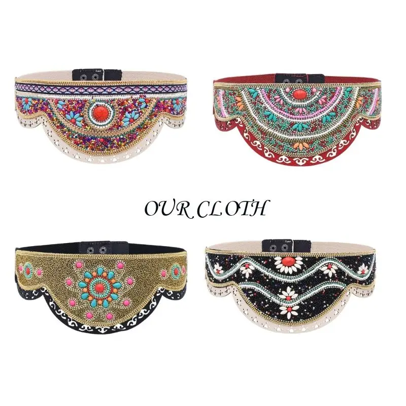 

Яркая поясная цепочка с бисером в этническом стиле, украшения для тела для женщин, снаряжение для музыкальных фестивалей и Y1AC