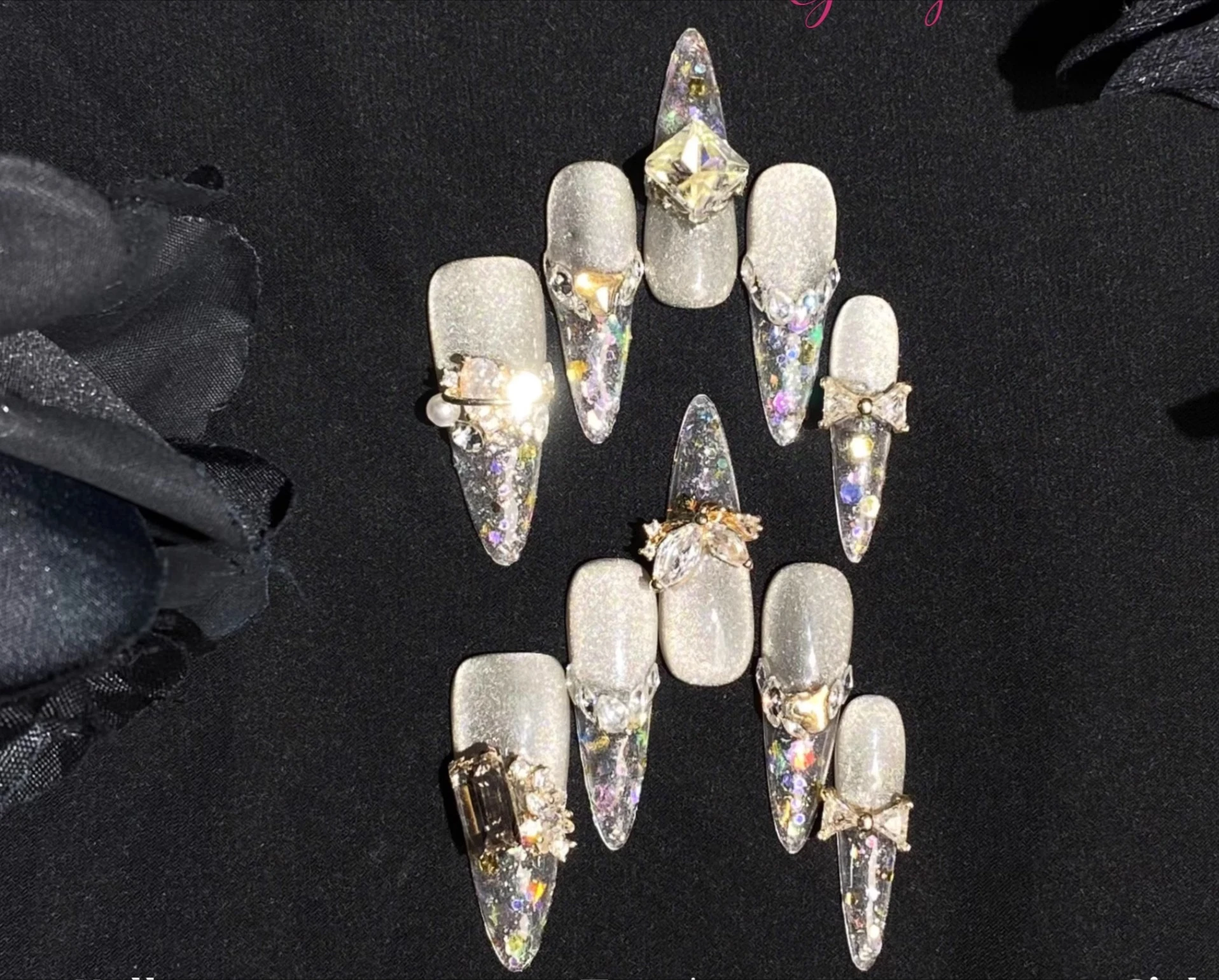 

Hand-worn Whitening Manicure Heavy Industry Temperament Cat's Eye Champagne Gold Advanced Manicure Patch Custom Products