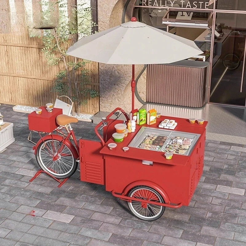 

Ice cream stall tricycle special ice cream cart commercial float coffee movable ice cream truck