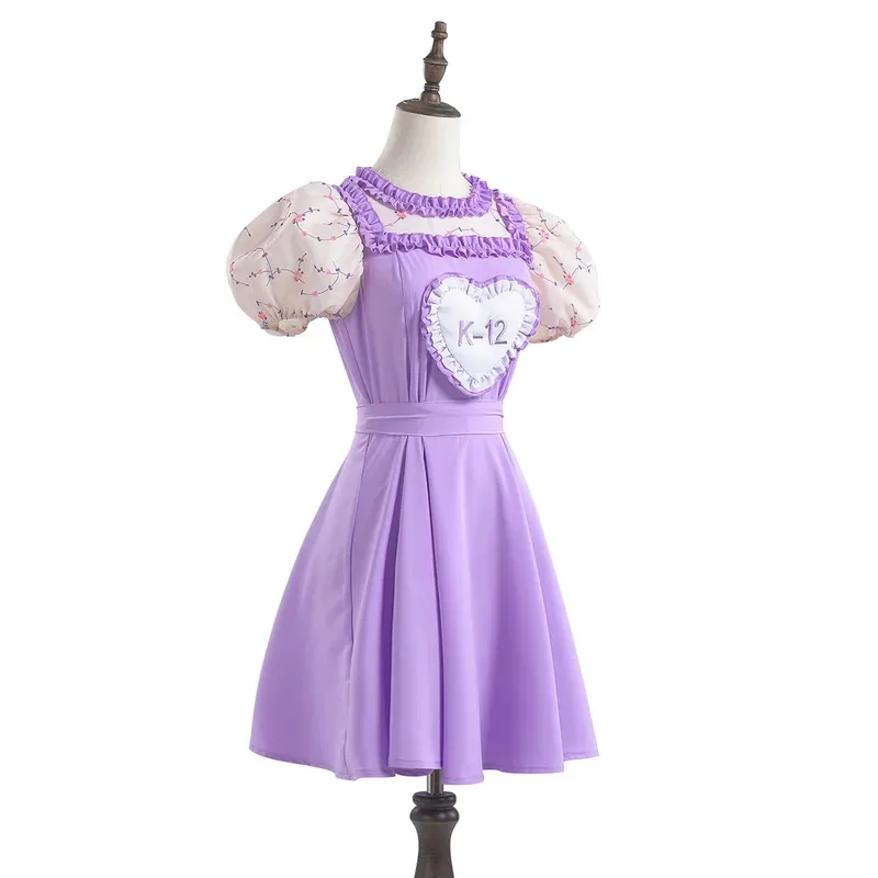 Women's K-12 Crybaby Angelita Cosplay K12 Uniform Pink Purple Dress Sweet Girls Melanie Martinez Outfits Halloween Costume