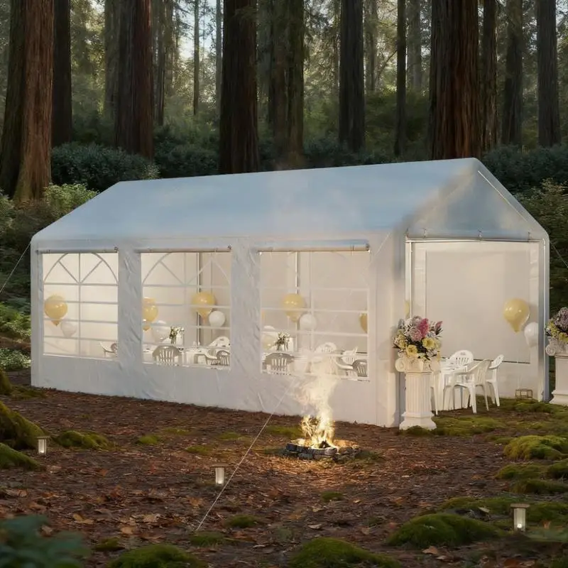 

10' x 20' Heavy Duty Party Tent, Large Canopy Shelter for Outdoor Events, Weddings, BBQs, Sun Shade for Parties