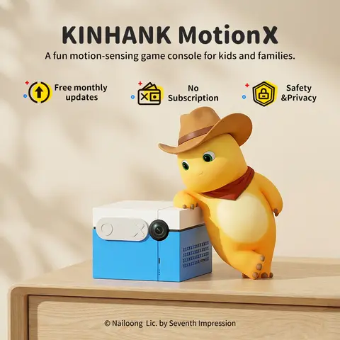 KINHANK MotionX Video Game Consoles with 40+Games for Kids & Families,Continuous Updates,Plug & Play Indoor Active Play System