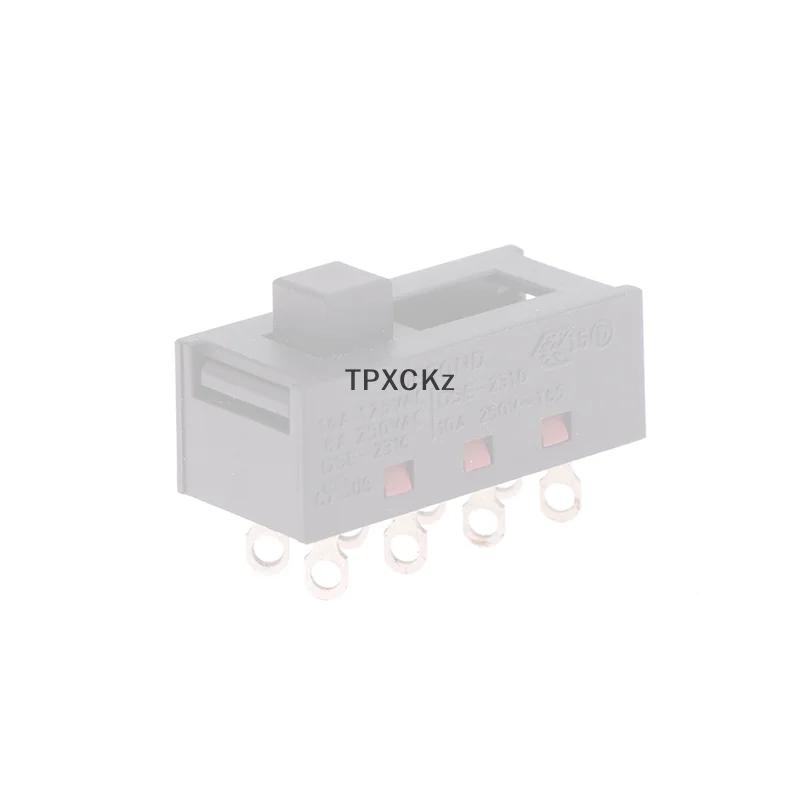 /TPz/Pointed Pins 8 FeetS 3 Files 8A250V Toggle Switch Black Slide Switch For Hair Dryer Parts DSE-2310