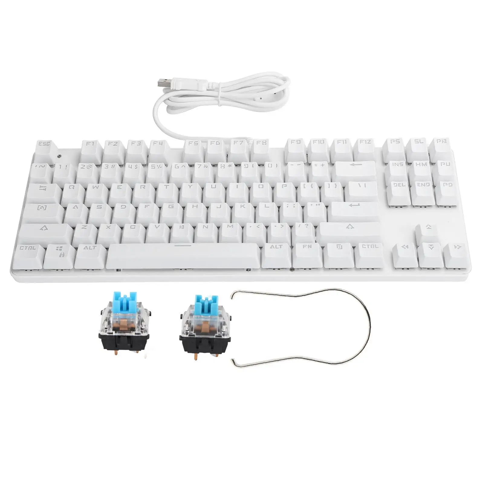 

Wired Backlit Mechanical Gaming Keyboard 87 Keys USB2.0 Office Computer Accessories RGB Lights 91910
