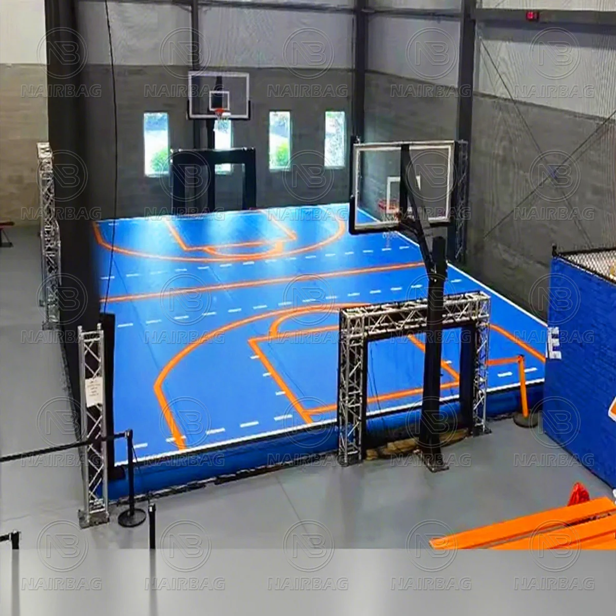 Basketbalveld Luchtmat Outdoor Basketbalveld Vloeren Opblaasbare Air Track Trampoline Grote Airtrack Tumbling Mat