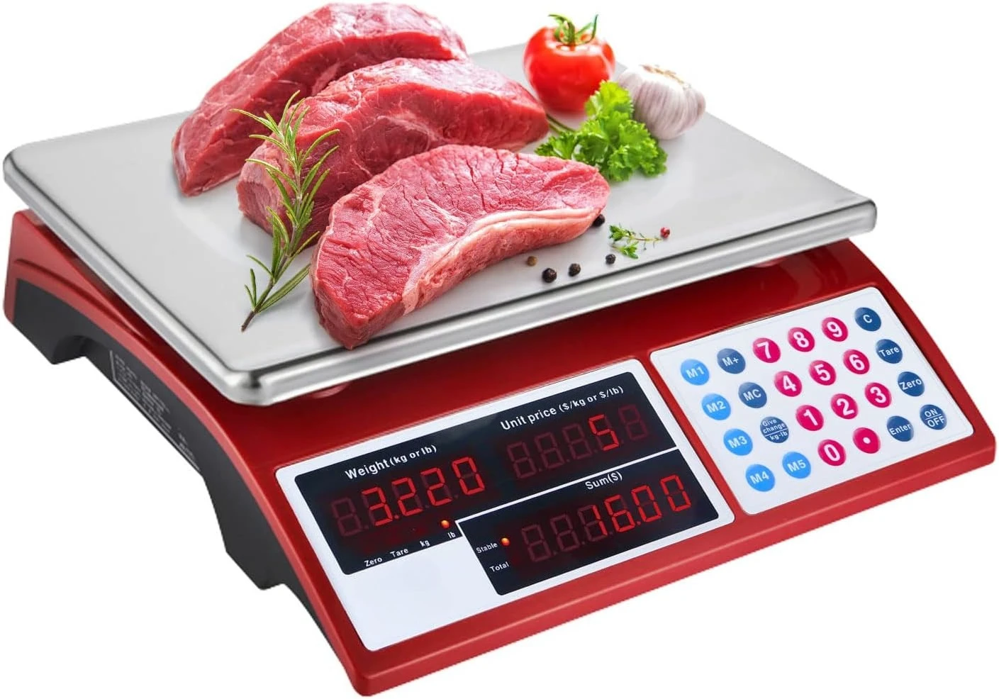 Commercial Food Scale, 66lb/30kg, Price Computing