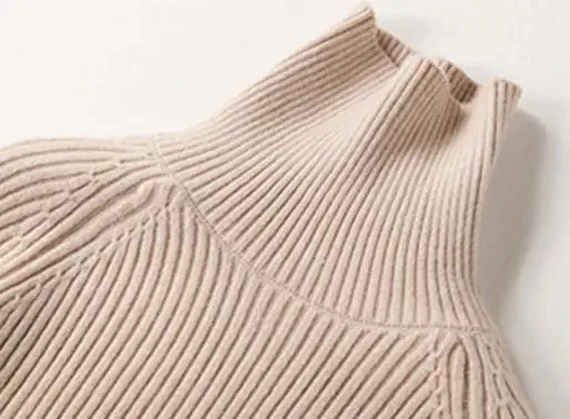 

Lazy Style Pullover Women's High Neck Solid Color Sweater Female Clothing Autumn New Thick Base Coat Loose Student Knit Sweater