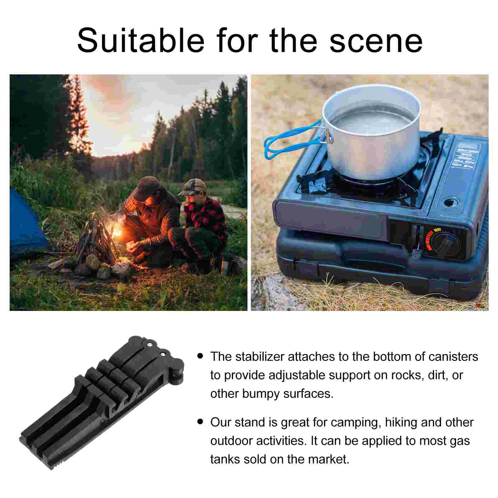 Gas Tank Base Bracket Stove Stand Folding Tripod Stabilizer Outdoor Canister Holder Camping