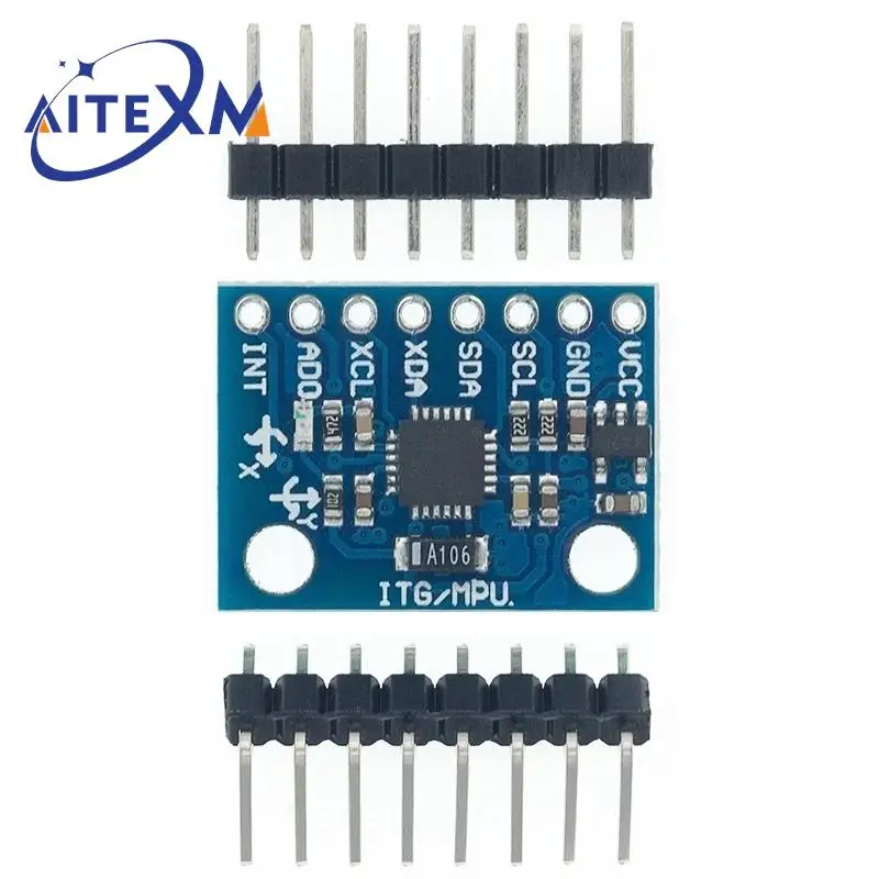GY-521 MPU-6050 MPU6050 Moduł 3-osiowe analogowe czujniki żyroskopowe + 3-osiowy moduł akcelerometru C74