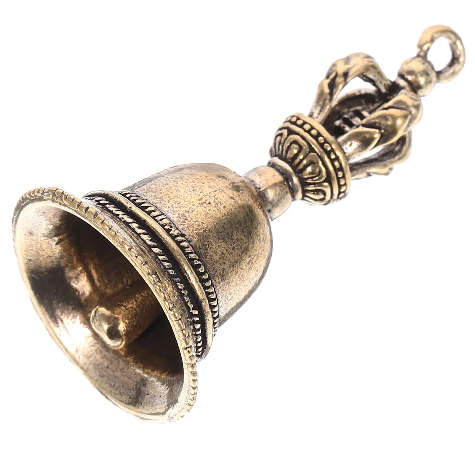 

Hand Bell Loud Clear Sound Ergonomic Handle Hotel Portable Handbell Brass Teaching Equipment Desktop