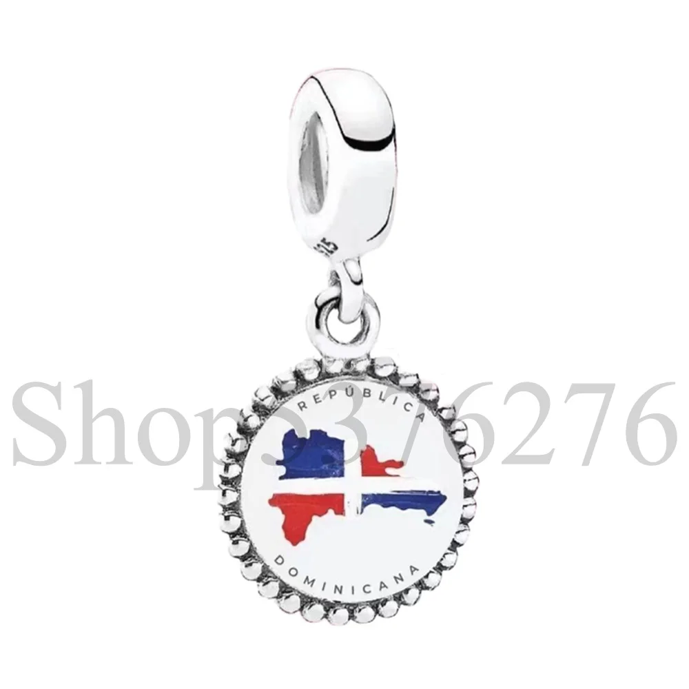 

Бусина из стерлингового серебра 925 пробы, колониальная Punta Cana, Пуэртоплатная подвеска для модных женщин, браслет, подарок, ювелирные изделия своими руками