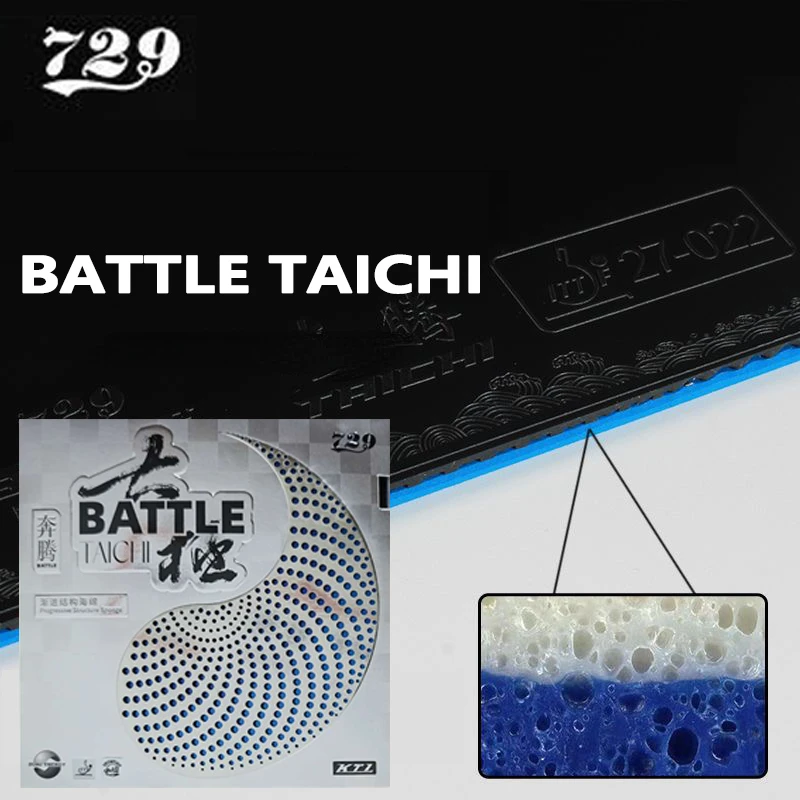 

729 Friendship Battle TAICHI 2 Table Tennis Rubber Sheet TAICHI Dual Color Dual Adhesive Sticky Professional Ping Pong Sponge