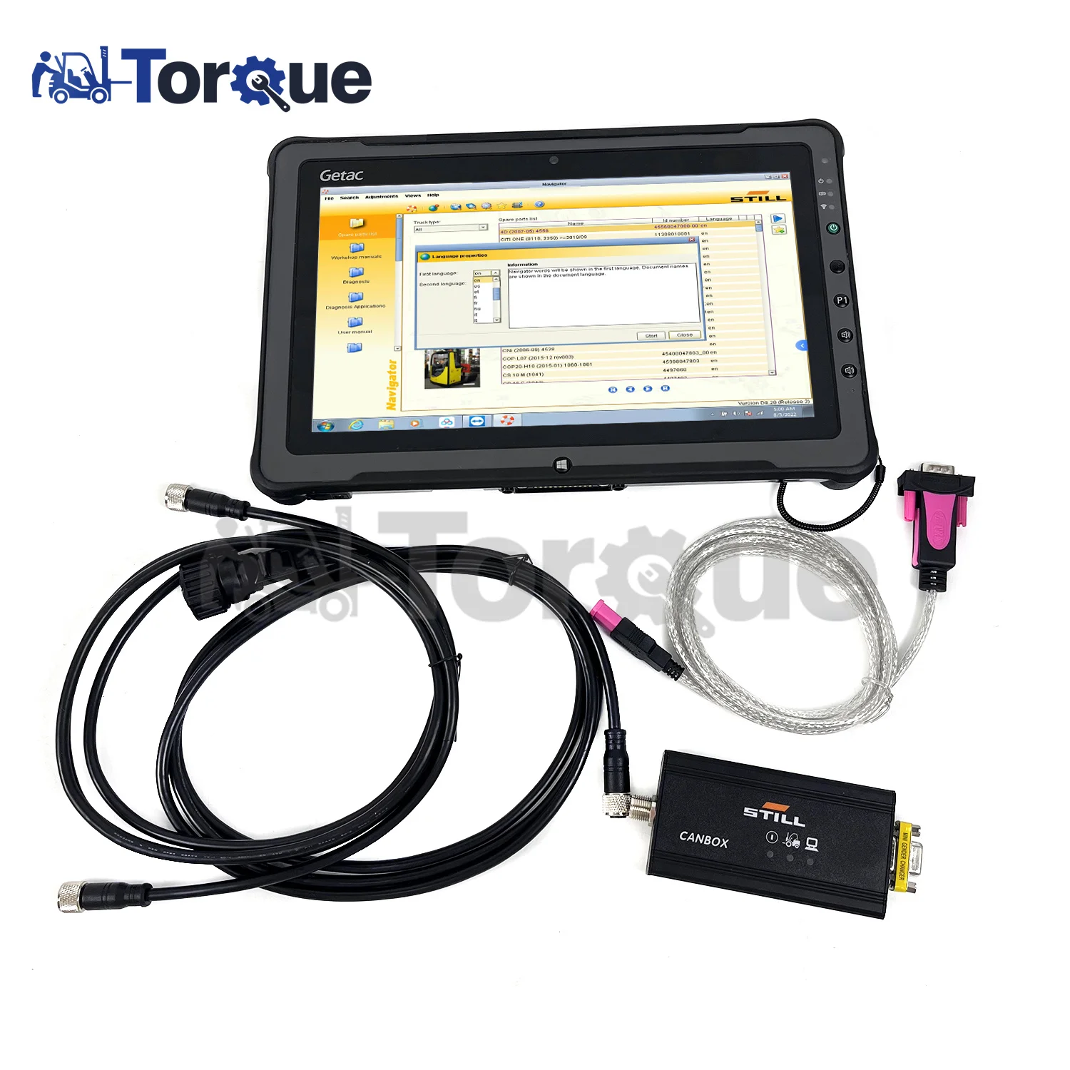 For Still Diagnostic Tool OEM Still STEDS CANBOX 2 Can Bus with Software Forklift Scanner Tool F110 Tablet