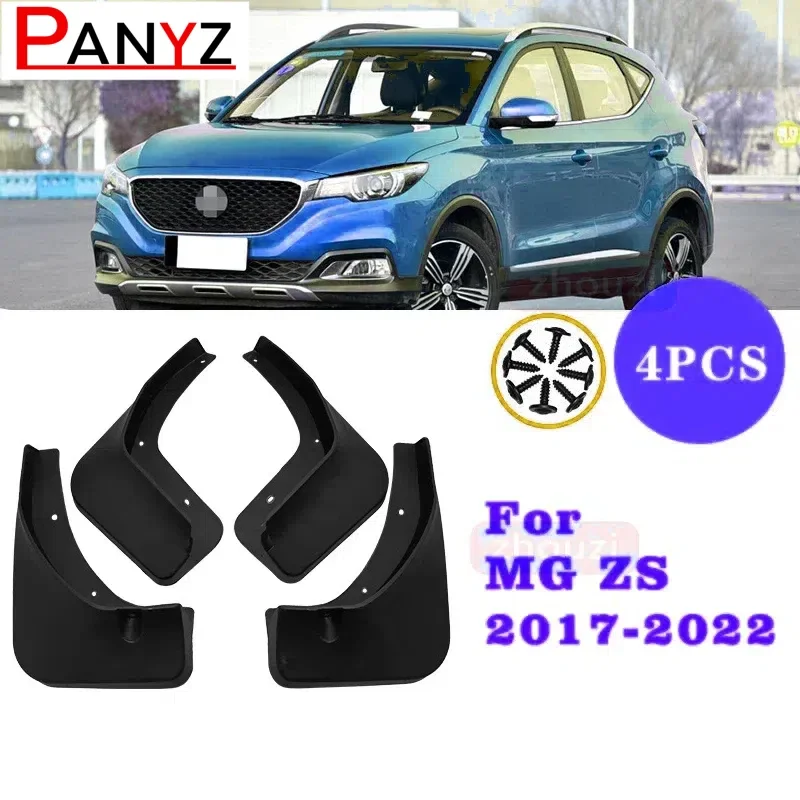 MudFlap For MG ZS EV ZST 2017-2022 2019 2020 2021 Mud Flaps Splash Guard Mudguard Front Rear Fender Auto Styline Car Accessories