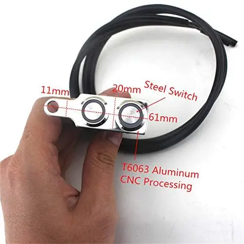 Picture 7: Universal Blue LED Motorcycle Handlebar Switch for Motorcycle Fog Light On/Off Dual Buttons Manual-Return Lock Switch