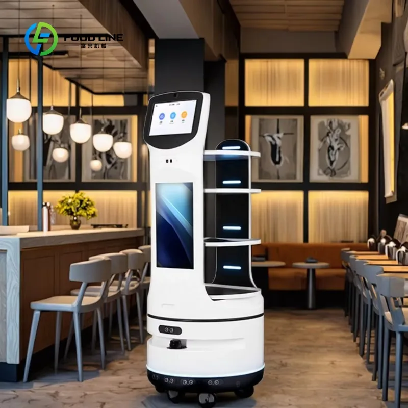 Customized Smart AI Food Delivery Robot with Autonomous Obstacle Avoidance LDS Slam Navigation for Hotel & Restaurant Service
