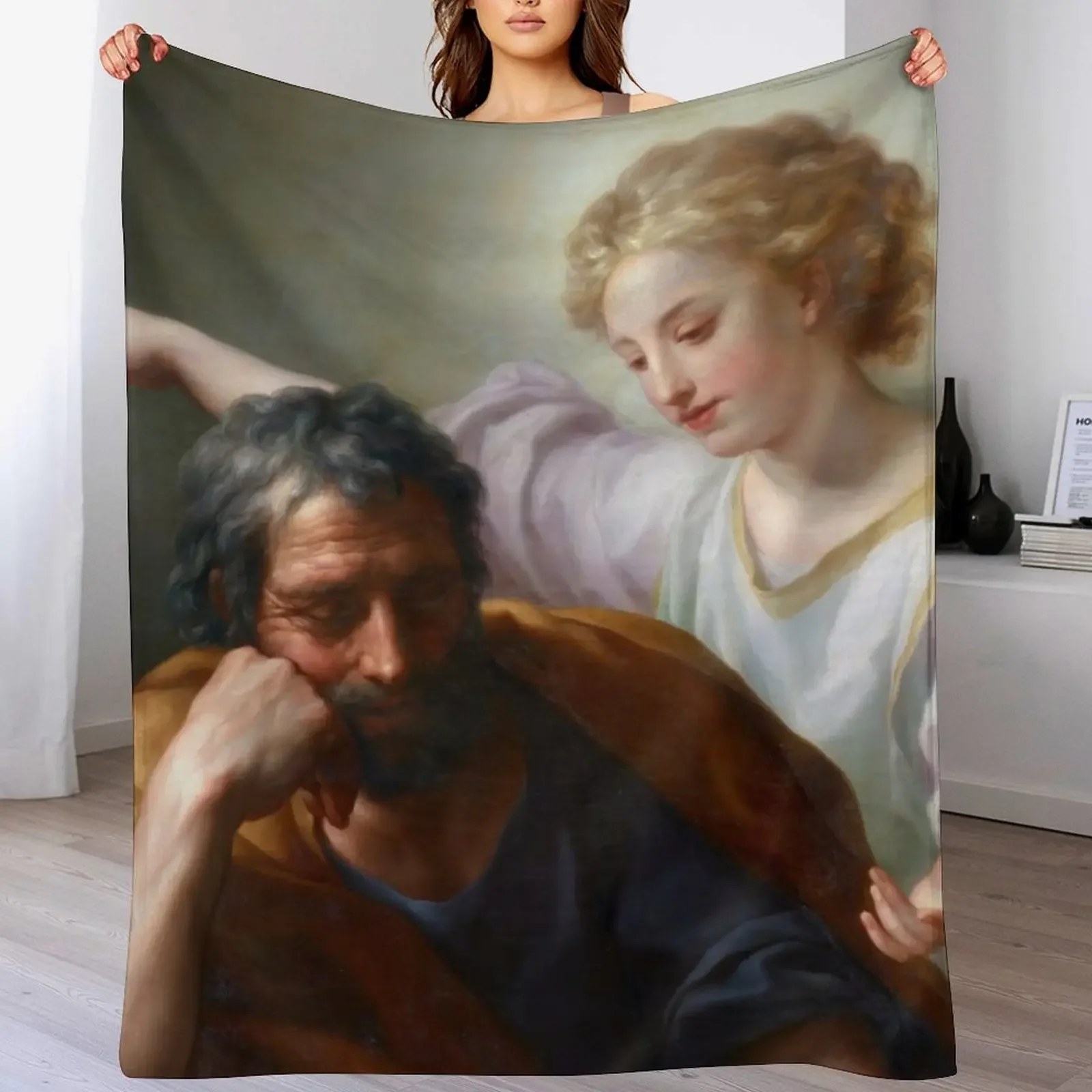 

The Dream of St. Joseph by Mengs (1774) Throw Blanket Picnic christmas decoration Baby Stuffeds Blankets
