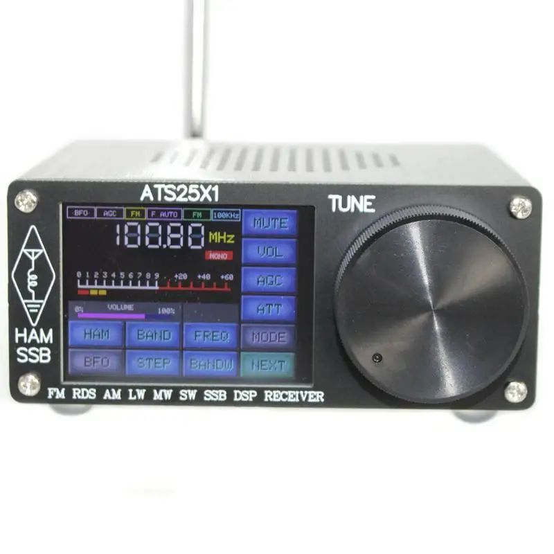 HARDUINO ATS25 ATS-25 ATS-25X1 Si4732 رقاقة جميع الموجات DSP راديو استقبال FM/LW/MW/SSB SSB استقبال مع شاشة تعمل باللمس 2.4 بوصة