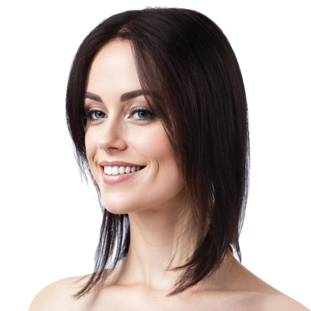 Рисунок 6 - Короткий прямой топпер из натуральных волос для женщин