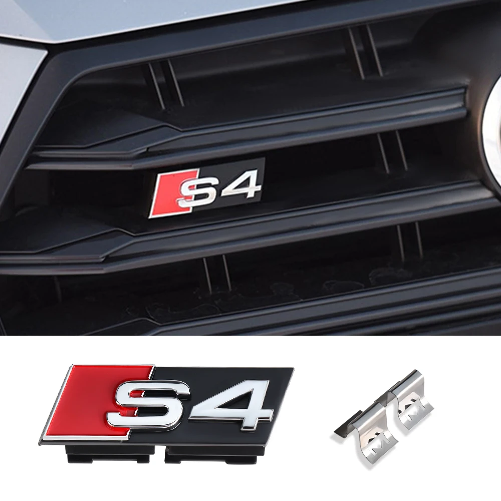 3d abs Auto Frontgrill Schnalle Emblem Dekoration Zubehör s Abzeichen für Audi S3 S4 S5 S6 S7 Logo Auto Styling Modifikation